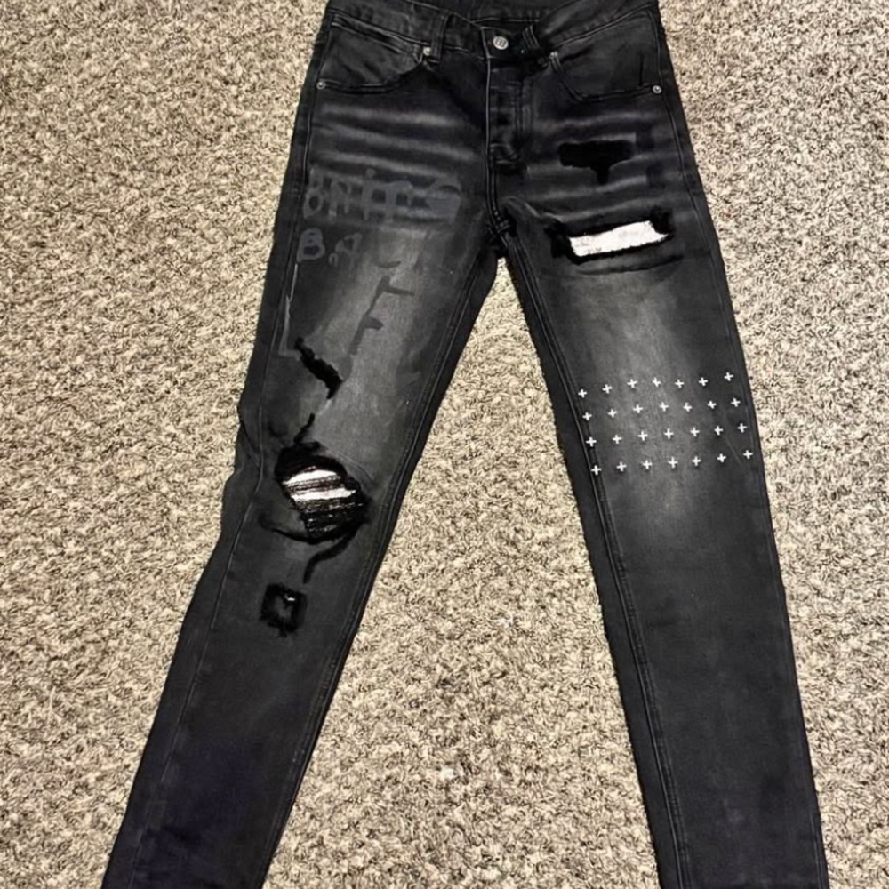 Ksubi Black Distressed Skinny Jeans